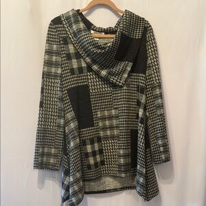 Plaid Patchwork Women's Sweater